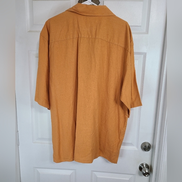 Trust Men's Short Sleeve Button Down Shirt, Size XXL, Color: Orange - Picture 10 of 10